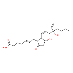 ChemSpider 2D Image | (5E,11alpha,12xi,13Z)-11,16-Dihydroxy-9-oxo-16-vinylprosta-5,13-dien-1-oic acid | C22H34O5