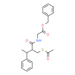 ChemSpider 2D Image | Benzyl N-{2-[(acetylsulfanyl)methyl]-3-phenylbutanoyl}glycinate | C22H25NO4S