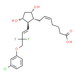 ChemSpider 2D Image | (5Z)-7-{(1R,2R,3R,5S)-2-[(1E)-4-(3-Chlorophenoxy)-3,3-difluoro-1-buten-1-yl]-3,5-dihydroxycyclopentyl}-5-heptenoic acid | C22H27ClF2O5