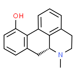 ChemSpider 2D Image | (6aR)-6-Methyl-5,6,6a,7-tetrahydro-4H-dibenzo[de,g]quinolin-11-ol | C17H17NO