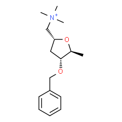 ChemSpider 2D Image | 2,5-Anhydro-4-O-benzyl-1,3,6-trideoxy-1-(trimethylammonio)-L-arabino-hexitol | C16H26NO2
