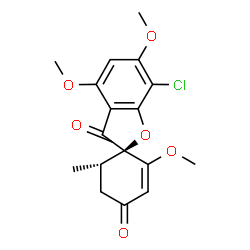 ChemSpider 2D Image | (2R,6'S)-7-Chloro-2',4,6-trimethoxy-6'-methyl-3H,4'H-spiro[1-benzofuran-2,1'-cyclohex[2]ene]-3,4'-dione | C17H17ClO6