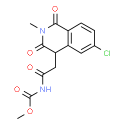 ChemSpider 2D Image | Methyl [(6-chloro-2-methyl-1,3-dioxo-1,2,3,4-tetrahydro-4-isoquinolinyl)acetyl]carbamate | C14H13ClN2O5