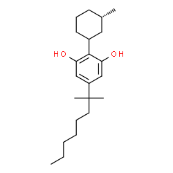 ChemSpider 2D Image | 2-[(3S)-3-Methylcyclohexyl]-5-(2-methyl-2-octanyl)-1,3-benzenediol | C22H36O2