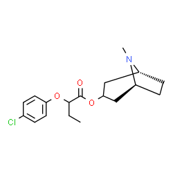 ChemSpider 2D Image | (1R,5S)-8-Methyl-8-azabicyclo[3.2.1]oct-3-yl 2-(4-chlorophenoxy)butanoate | C18H24ClNO3