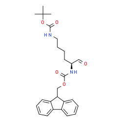 ChemSpider 2D Image | 2-Methyl-2-propanyl [(5S)-5-{[(9H-fluoren-9-ylmethoxy)carbonyl]amino}-6-oxohexyl]carbamate | C26H32N2O5