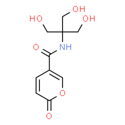 ChemSpider 2D Image | N-[2-hydroxy-1,1-bis(hydroxymethyl)ethyl]-6-oxo-pyran-3-carboxamide | C10H13NO6