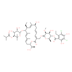 ChemSpider 2D Image | Fidaxomicin | C52H74Cl2O18
