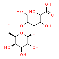 ChemSpider 2D Image | 2,3,5,6-tetrahydroxy-4-[(2S,4S,5R,6R)-3,4,5-trihydroxy-6-(hydroxymethyl)tetrahydropyran-2-yl]oxy-hexanoic acid | C12H22O12