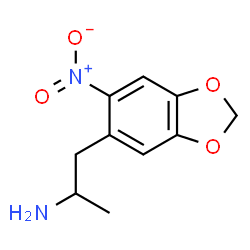 ChemSpider 2D Image | 1-(6-Nitro-1,3-benzodioxol-5-yl)-2-propanamine | C10H12N2O4