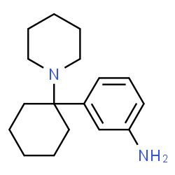 ChemSpider 2D Image | 3-[1-(1-Piperidinyl)cyclohexyl]aniline | C17H26N2