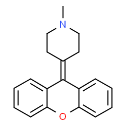 ChemSpider 2D Image | 1-Methyl-4-(9H-xanthen-9-ylidene)piperidine | C19H19NO