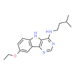 ChemSpider 2D Image | 8-ethoxy-N-isopentyl-5H-pyrimido[5,4-b]indol-4-amine | C17H22N4O