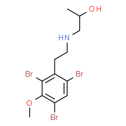 ChemSpider 2D Image | 1-{[2-(2,4,6-Tribromo-3-methoxyphenyl)ethyl]amino}-2-propanol | C12H16Br3NO2