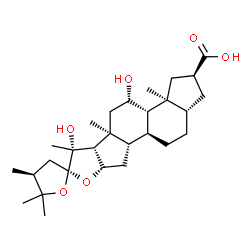 ChemSpider 2D Image | (2S,2'S,3a'S,3b'S,4S,4'S,5a'S,5b'R,6'R,8a'S,9a'S,9b'S,11a'S)-4',6'-Dihydroxy-3a',4,5,5,5a',6'-hexamethyloctadecahydro-1'H,3H-spiro[furan-2,7'-indeno[5',4':4,5]indeno[2,1-b]furan]-2'-carboxylic acid | C28H44O6