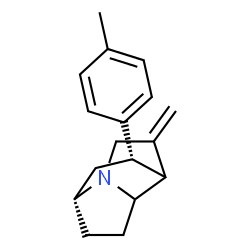 ChemSpider 2D Image | (1R,3S)-5-Methylene-3-(4-methylphenyl)-7-azatricyclo[5.3.0.0~4,8~]decane | C17H21N