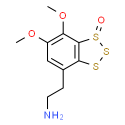 ChemSpider 2D Image | 2-(6,7-Dimethoxy-1-oxido-1,2,3-benzotrithiol-4-yl)ethanamine | C10H13NO3S3
