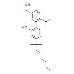 ChemSpider 2D Image | 5'-(Hydroxymethyl)-2'-isopropyl-4-(2-methyl-2-octanyl)-2-biphenylol | C25H36O2
