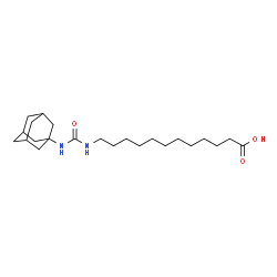 ChemSpider 2D Image | 12-(3-adamantan-1-ylureido)dodecanoic acid | C23H40N2O3