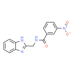 ChemSpider 2D Image | N-(1H-Benzimidazol-2-ylmethyl)-3-nitrobenzamide | C15H12N4O3