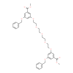 ChemSpider 2D Image | Dimethyl 3,3'-[oxybis(2,1-ethanediyloxy-2,1-ethanediyloxy)]bis[5-(benzyloxy)benzoate] | C38H42O11
