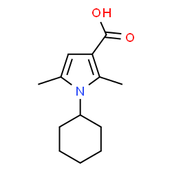 ChemSpider 2D Image | 1-cyclohexyl-2,5-dimethylpyrrole-3-carboxylic acid | C13H19NO2