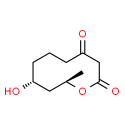 ChemSpider 2D Image | (8R,10R)-8-Hydroxy-10-methyl-2,4-oxecanedione | C10H16O4