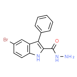 ChemSpider 2D Image | 5-Bromo-3-phenyl-1H-indole-2-carbohydrazide | C15H12BrN3O