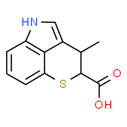 ChemSpider 2D Image | 3-Methyl-3,5-dihydro-2H-thiopyrano[4,3,2-cd]indole-2-carboxylic acid | C12H11NO2S