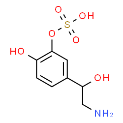ChemSpider 2D Image | 5-(2-Amino-1-hydroxyethyl)-2-hydroxyphenyl hydrogen sulfate | C8H11NO6S