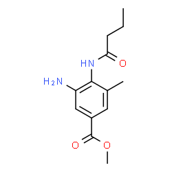 ChemSpider 2D Image | Methyl 3-amino-4-(butyrylamino)-5-methylbenzoate | C13H18N2O3
