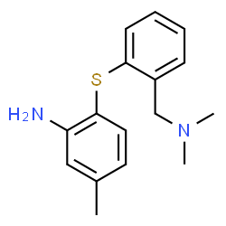 ChemSpider 2D Image | N,N-dimethyl-2-(2-amino-4-methylphenylthio)benzylamine | C16H20N2S
