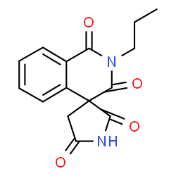 ChemSpider 2D Image | 2-Propyl-1H,2'H,5'H-spiro[isoquinoline-4,3'-pyrrolidine]-1,2',3,5'(2H)-tetrone | C15H14N2O4