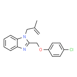 ChemSpider 2D Image | 2-[(4-Chlorophenoxy)methyl]-1-(2-methyl-2-propen-1-yl)-1H-benzimidazole | C18H17ClN2O