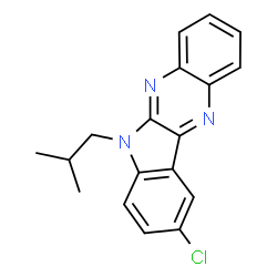 ChemSpider 2D Image | 9-Chloro-6-isobutyl-6H-indolo[2,3-b]quinoxaline | C18H16ClN3