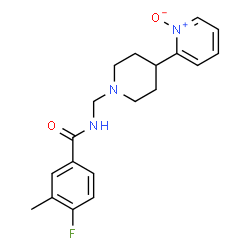 ChemSpider 2D Image | 4-Fluoro-3-methyl-N-{[4-(1-oxido-2-pyridinyl)-1-piperidinyl]methyl}benzamide | C19H22FN3O2