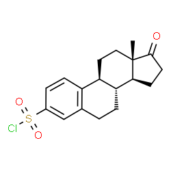 ChemSpider 2D Image | 17-Oxoestra-1,3,5(10)-triene-3-sulfonyl chloride | C18H21ClO3S