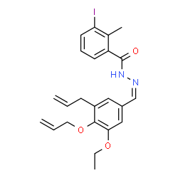 ChemSpider 2D Image | N'-{(Z)-[3-Allyl-4-(allyloxy)-5-ethoxyphenyl]methylene}-3-iodo-2-methylbenzohydrazide | C23H25IN2O3