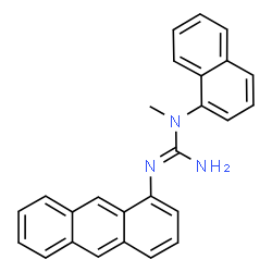 ChemSpider 2D Image | 2-(1-Anthryl)-1-methyl-1-(1-naphthyl)guanidine | C26H21N3
