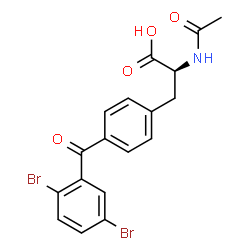ChemSpider 2D Image | N-Acetyl-4-(2,5-dibromobenzoyl)-L-phenylalanine | C18H15Br2NO4