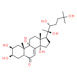 ChemSpider 2D Image | (2Î²,3Î²,5Î²,22R)-2,3,9,14,20,22,25-Heptahydroxycholest-7-en-6-one | C27H44O8