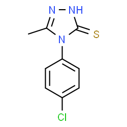 ChemSpider 2D Image | 4-(4-Chlorophenyl)-5-methyl-2,4-dihydro-3H-1,2,4-triazole-3-thione | C9H8ClN3S