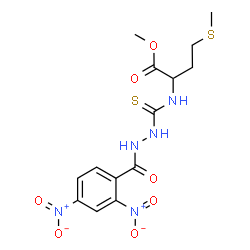 ChemSpider 2D Image | Methyl N-{[2-(2,4-dinitrobenzoyl)hydrazino]carbonothioyl}methioninate | C14H17N5O7S2