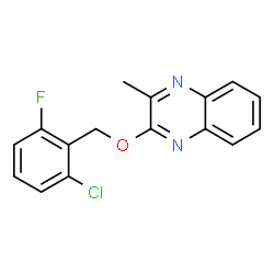 ChemSpider 2D Image | 2-[(2-Chloro-6-fluorobenzyl)oxy]-3-methylquinoxaline | C16H12ClFN2O