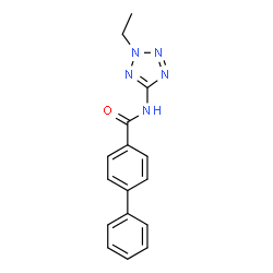 ChemSpider 2D Image | N-(2-Ethyl-2H-tetrazol-5-yl)-4-biphenylcarboxamide | C16H15N5O