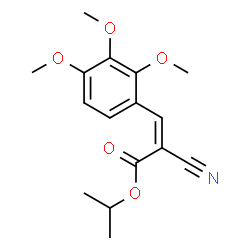 ChemSpider 2D Image | Isopropyl (2Z)-2-cyano-3-(2,3,4-trimethoxyphenyl)acrylate | C16H19NO5