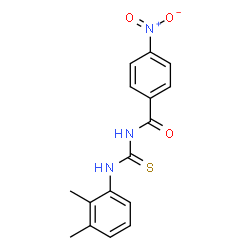 ChemSpider 2D Image | N-[(2,3-Dimethylphenyl)carbamothioyl]-4-nitrobenzamide | C16H15N3O3S