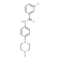ChemSpider 2D Image | 3-Chloro-N-[4-(4-methyl-1-piperazinyl)phenyl]benzamide | C18H20ClN3O