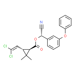 ChemSpider 2D Image | (1R)-trans-(alphaS)-cypermethrin | C22H19Cl2NO3
