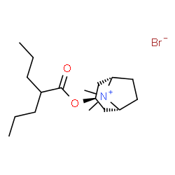 ChemSpider 2D Image | (3-exo)-8,8-Dimethyl-3-[(2-propylpentanoyl)oxy]-8-azoniabicyclo[3.2.1]octane bromide | C17H32BrNO2